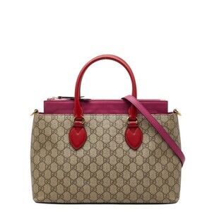GUCCI Cream Leather Shoulder Bag
